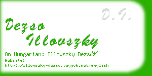 dezso illovszky business card